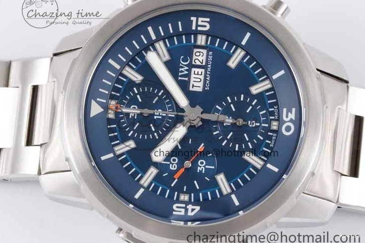 MIROTIME 0302 Aquatimer Chrono SS V6SF 1:1 Best Edition Blue Dial on SS Bracelet A Modern 7032